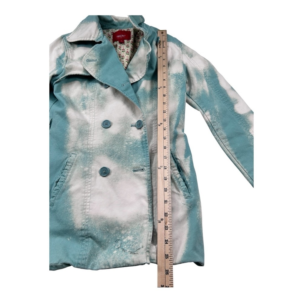 Moschino Custom Bleached Trench Jacket Butterfly “Believe” Hand Painted Coat S - Picture 4 of 9